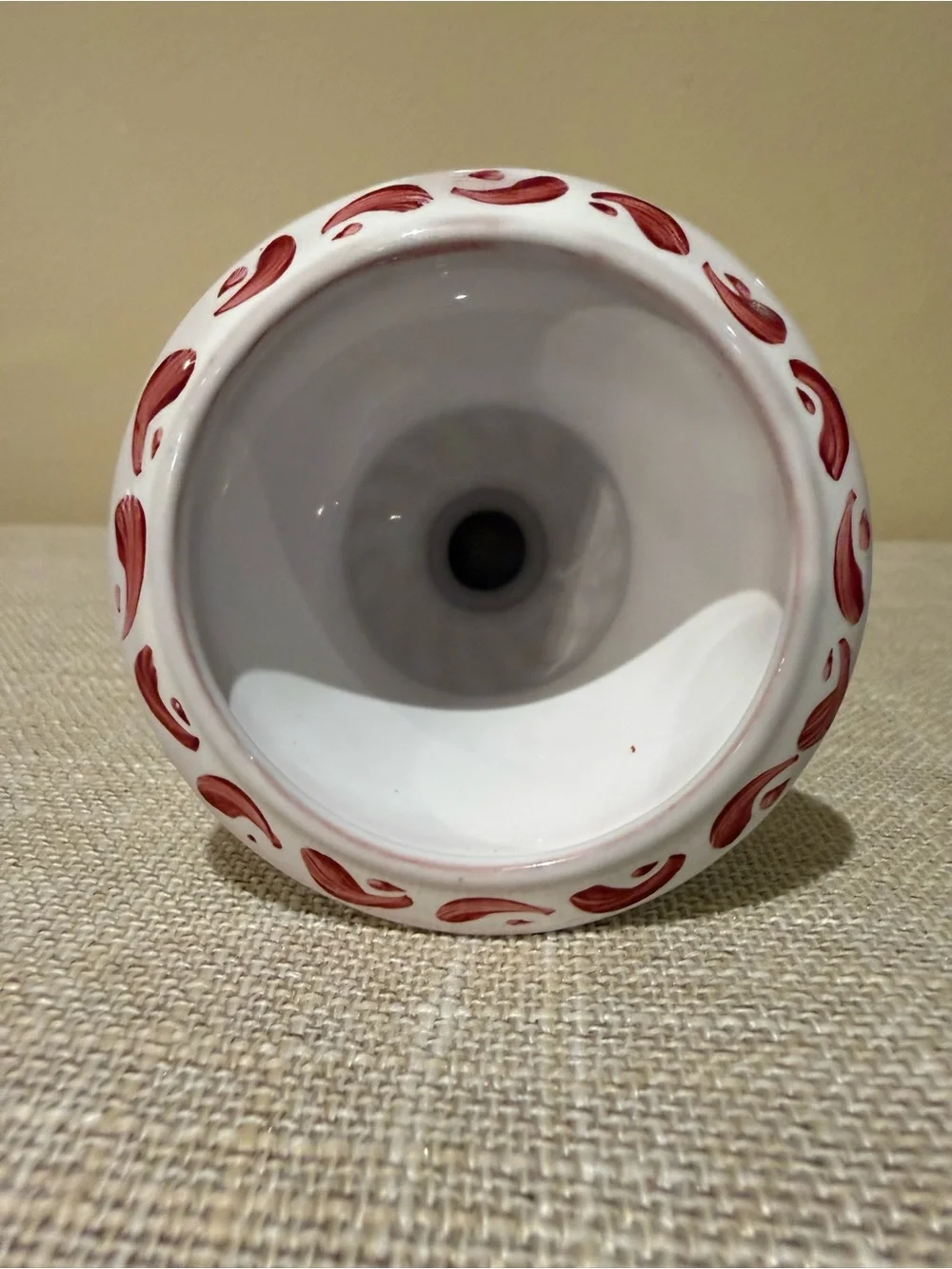 Vintage Roullet Renoleau French Faience Hand Painted Pedestal Urn Vase 4”